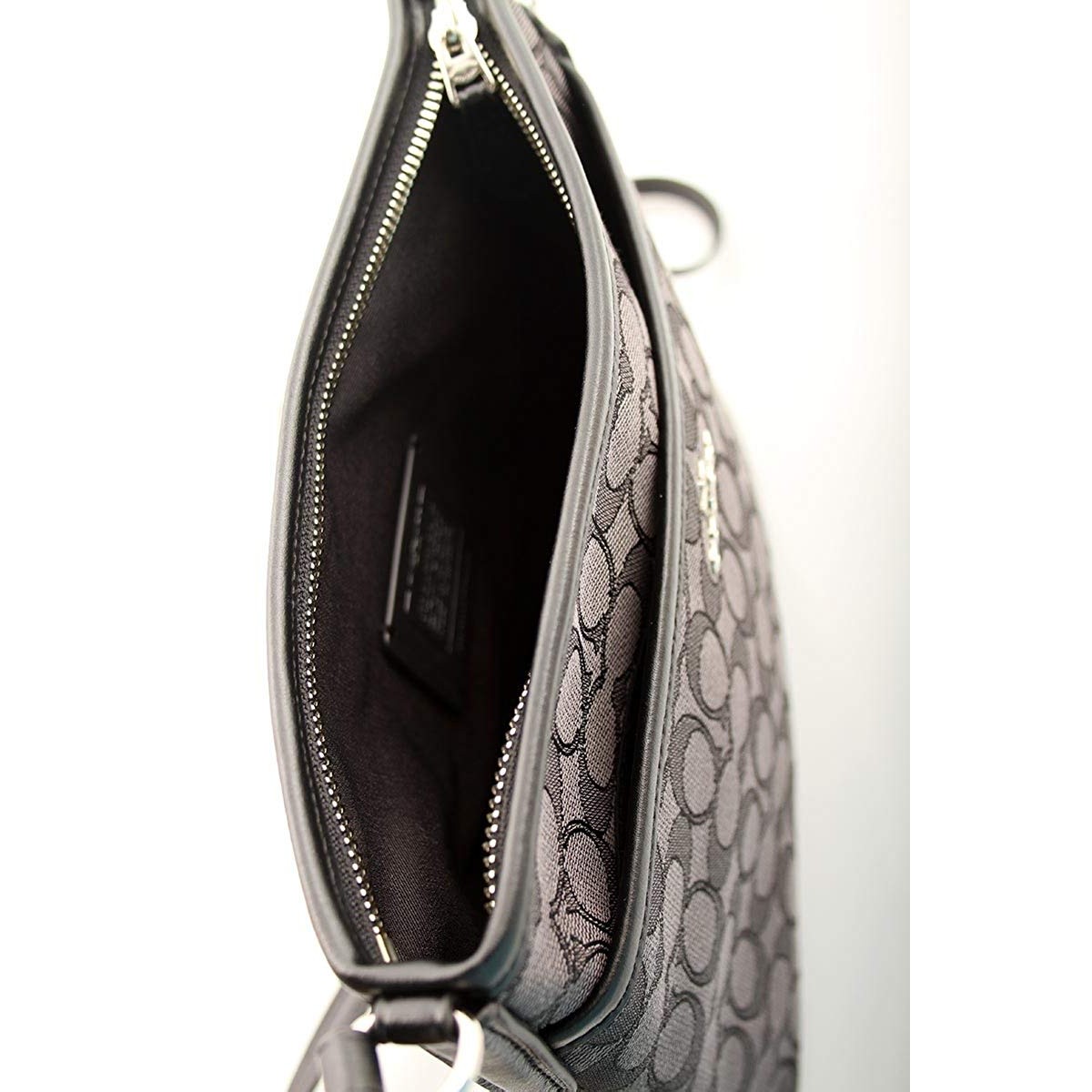 NWT COACH FILE BAG Crossbody Signature Fabric Shoulder Bag Purse Brown Grey NEW | eBay