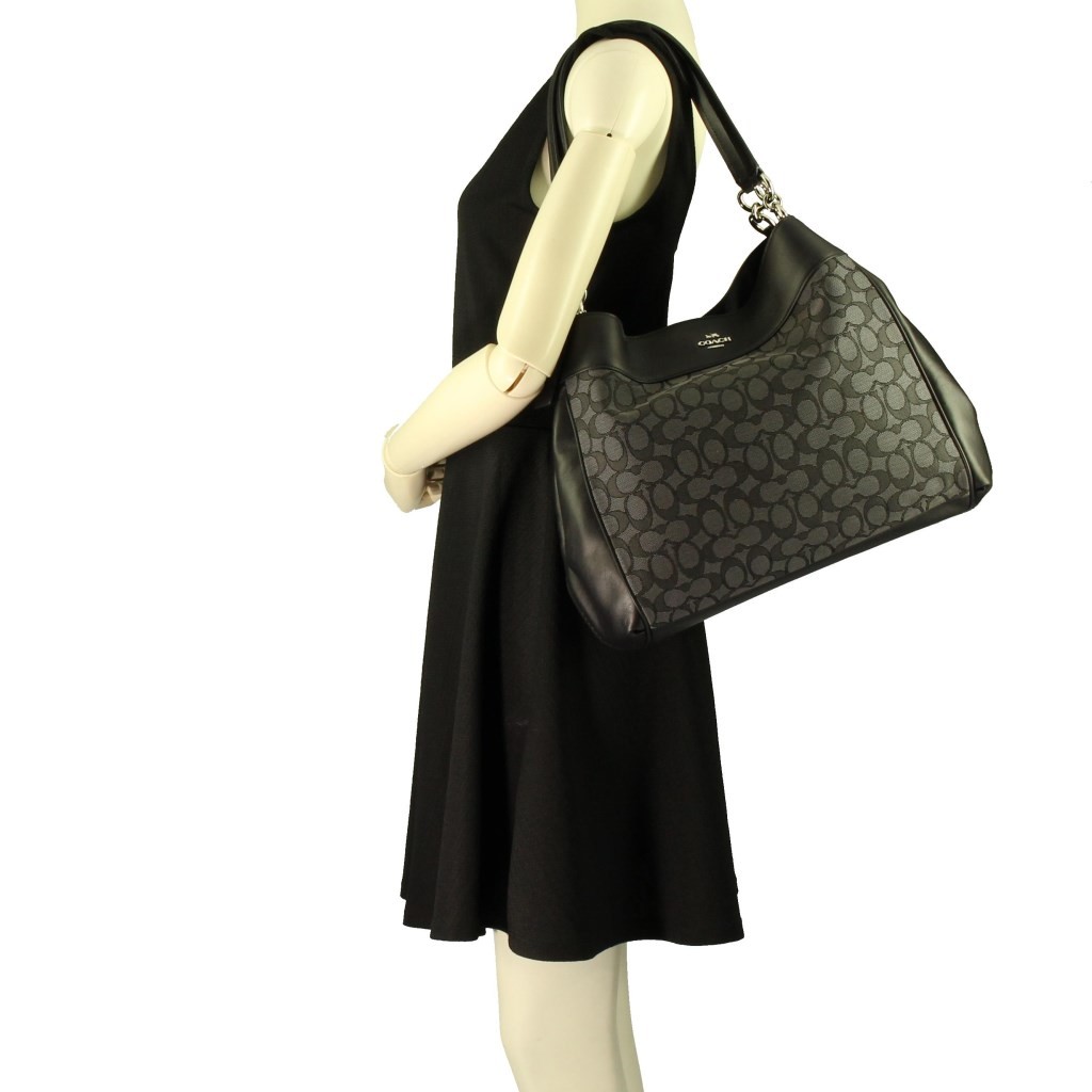 Small lexy shoulder online bag in signature jacquard